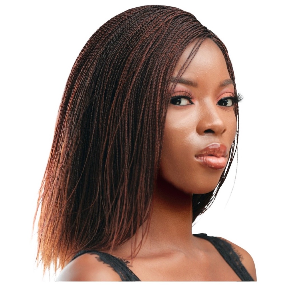 Handmade Micro Million Twist Wig Color 30/33 Mixed 12in . Synthetic Braided Wigs